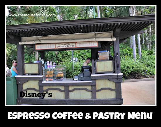 Espresso Coffee and Pastry Menu at Disney's Animal Kingdom #DisneyDining #AnimalKingdom