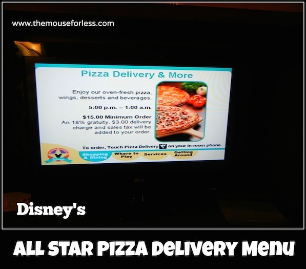 All-Star Pizza Delivery Menu Serving all 3 All-Star Resorts #DisneyDining #All-StarResorts