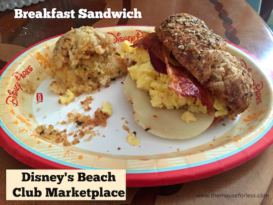 Breakfast Sandwich at Beach Club Marketplace at Disney's Beach Club Resort #DisneyDining #BeachClub