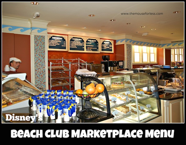 Beach Club Marketplace Menu at Disney's Beach Club Resort #DisneyDining #BeachClub