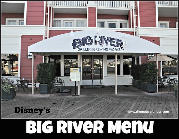 Big River Grille Menu at Disney's BoardWalk Resort #DisneyDining #WaltDisneyWorld