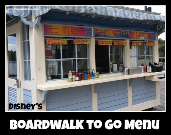 Boardwalk to Go Menu