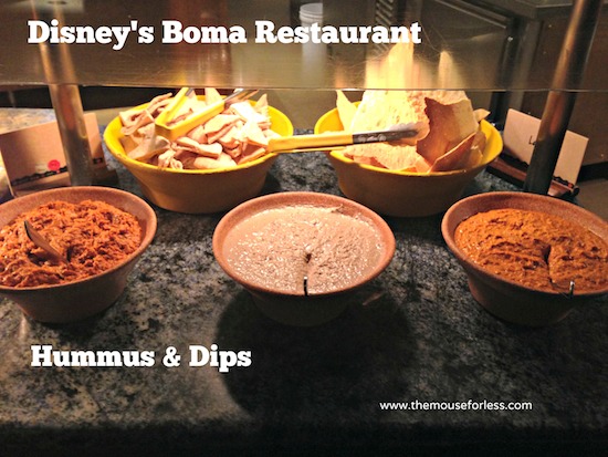 Hummas and Dips found at Disney's Boma Restaurant at at Disney's Animal Kingdom Lodge #DisneyDining #WaltDisneyWorld