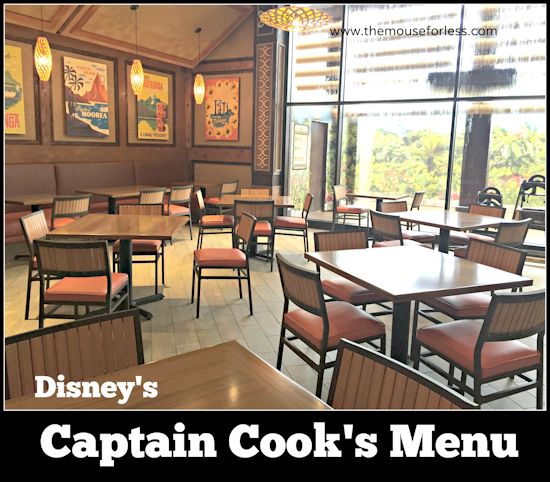 Captain Cook's Menu