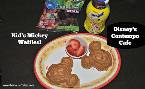 Kids Mickey Waffles from Disney's Contempo Cafe Restaurant at Disney's Contemporary Resort #DisneyDining #WaltDisneyWorld