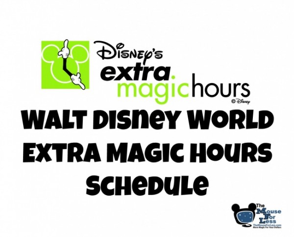 extra magic hours calendar 2021 Extra Magic Hours Schedule Walt Disney World Resort extra magic hours calendar 2021