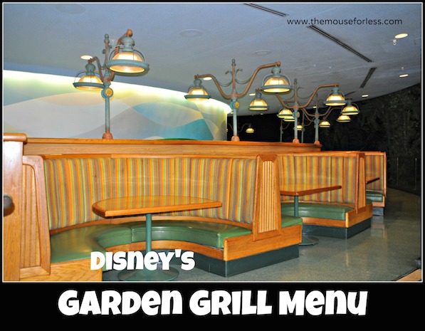 The Garden Grill Restaurant Menu Epcot At Walt Disney World