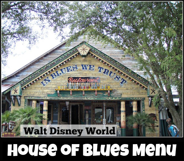 House of Blues Menu