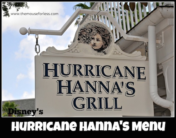 Hurricane Hanna's Waterside Bar & Grill Menu at Disney's Beach Club #DisneyDining #BeachClub