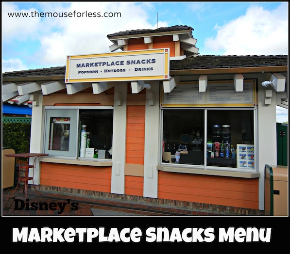 Marketplace Snacks Menu at Disney Springs Marketplace #DisneyDining #DisneySprings