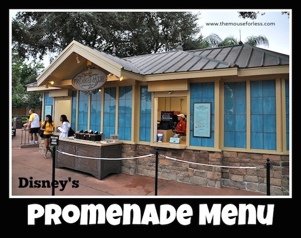 Promenade Menu at Epcot's World Showcase #DisneyDining #Epcot