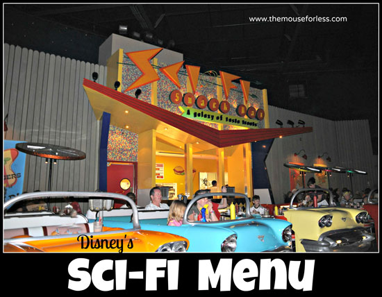 Sci-Fi Dine-In Theater Restaurant Menu at Disney's Hollywood Studios #DisneyDining #WDW