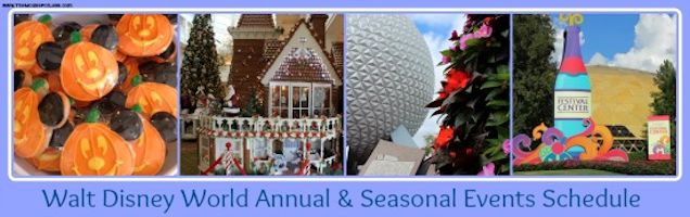 Walt Disney World Annual And Seasonal Events Schedule