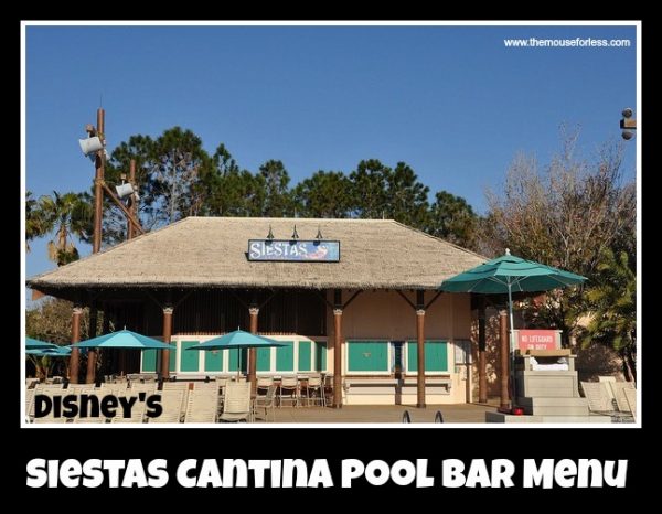 Siestas Cantina Pool Bar Menu