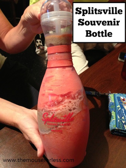 Souvenir Bottle at Splitsville Luxury Lanes Dining at Disney Springs West Side #DisneyDining #DisneySprings
