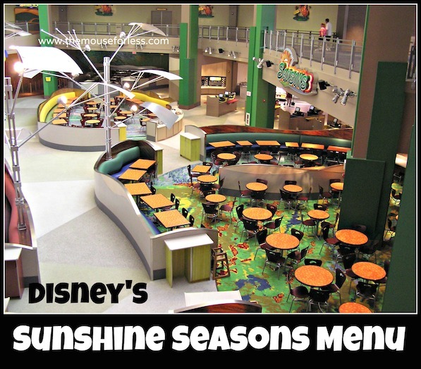 Sunshine Seasons Menu at Epcot Future World at Walt Disney World #DisneyDining #Epcot