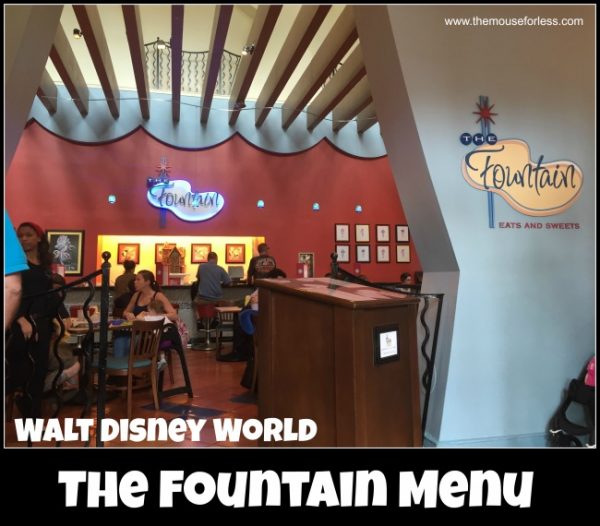 The Fountain Menu