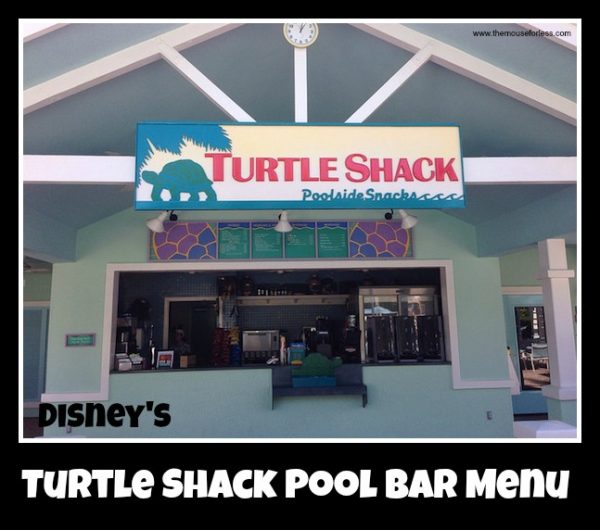 Turtle Shack Pool Bar Menu