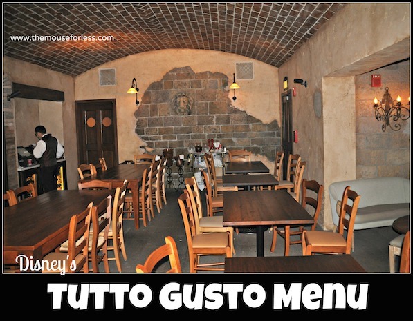 Tutto Gusto Menu at Epcot's World Showcase in Italy #DisneyDining #Epcot