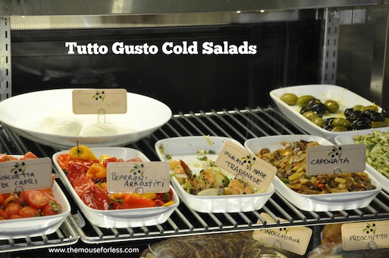 Salad Selections from Tutto Italia Menu at Epcot's World Showcase in Italy #DisneyDining #Epcot