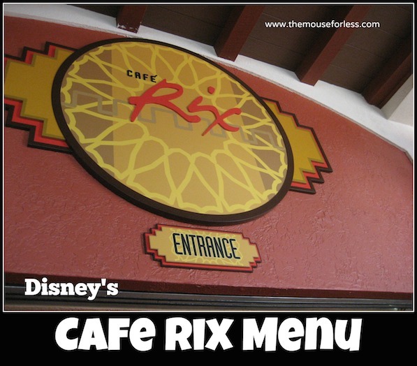 Cafe Rix Menu at Coronado Springs Resort #DisneyDining #CoronadoSprings