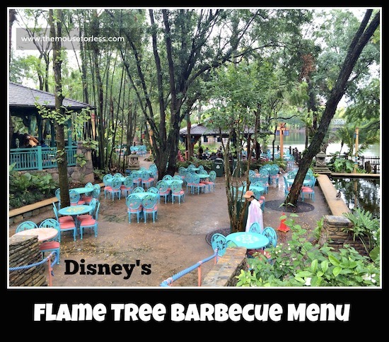 Flame Tree Barbecue Menu | Disney's Animal Kingdom