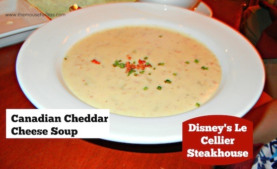 Canadian Cheddar Cheese Soup - Le Cellier Menu at Epcot #DisneyDining #WDW