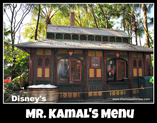 Mr. Kamal's Snack Menu at Disney's Animal Kingdom #WaltDisneyWorld