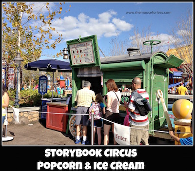 Storybook Circus Popcorn & Ice Cream Cart at Magic Kingdom #MagicKingdom #DisneyDining