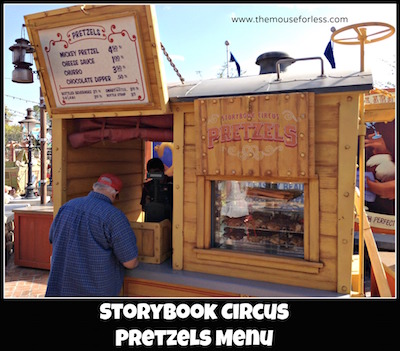 Storybook Circus Pretzel Cart at Magic Kingdom #MagicKingdom #DisneyDining