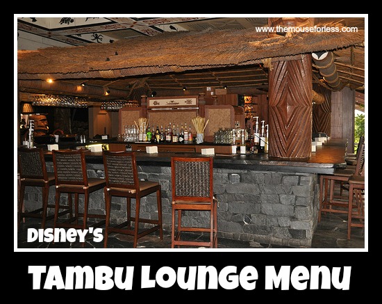 Tambu Lounge Menu