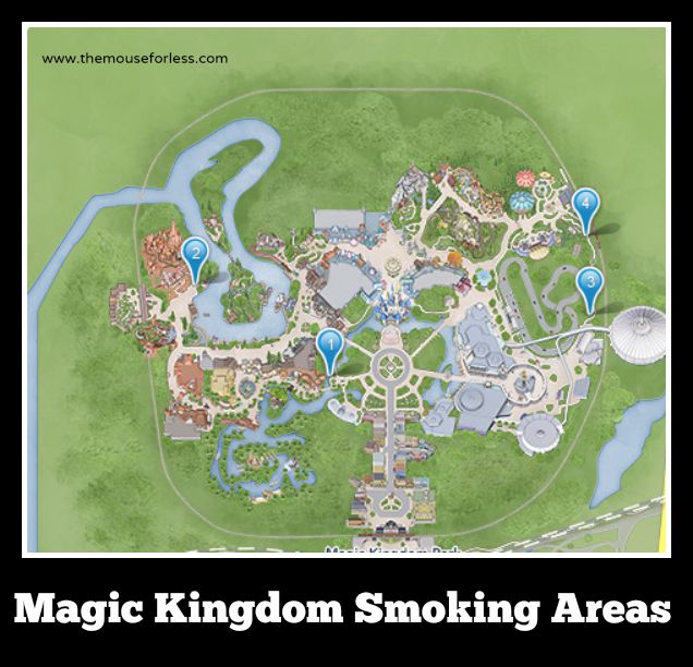 Walt Disney World Designated Smoking Areas in the Theme Parks