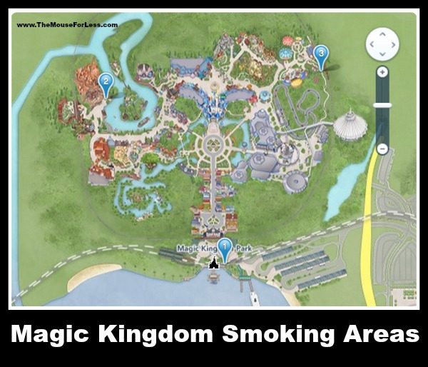 Walt Disney World Designated Smoking Areas in the Theme Parks