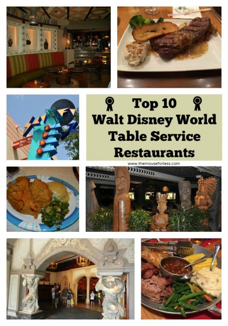 Top 10 Disney Themed Table Service Restaurants