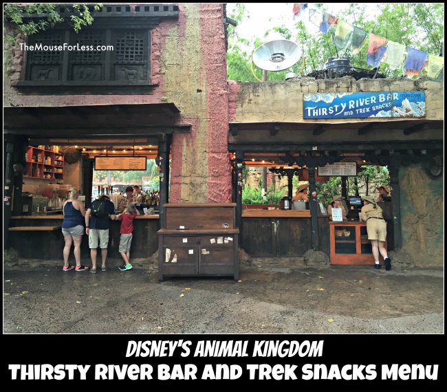 Thirsty River Bar and Trek Snacks Menu