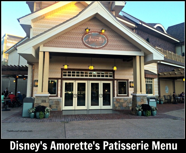 Amorette's Patisserie Menu #DisneySprings #WaltDisneyWorld