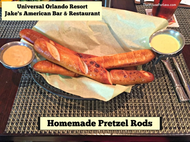 Jake's American Bar Menu Pretzels Universal Orlando