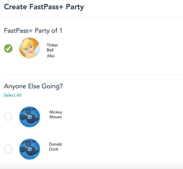 Create FP+ Party