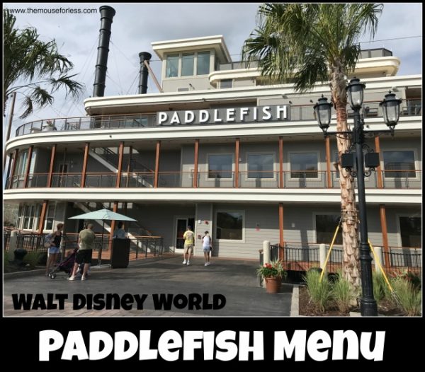 Paddlefish Menu