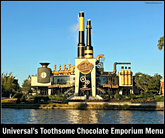 Universal's Toothsome Chocolate Emporium Menu