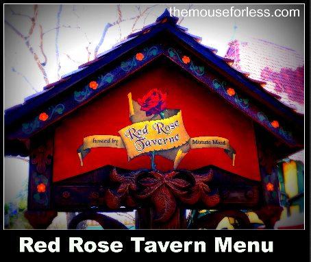 Red Rose Taverne Menu