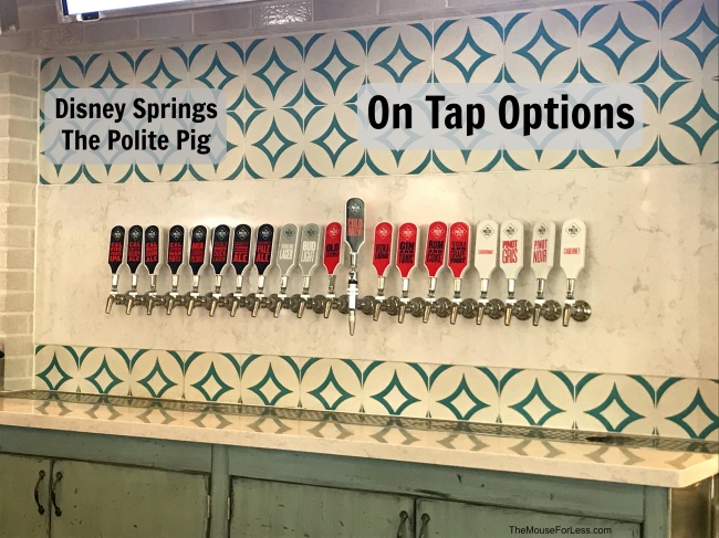 The Polite Pig Menu On Tap Options