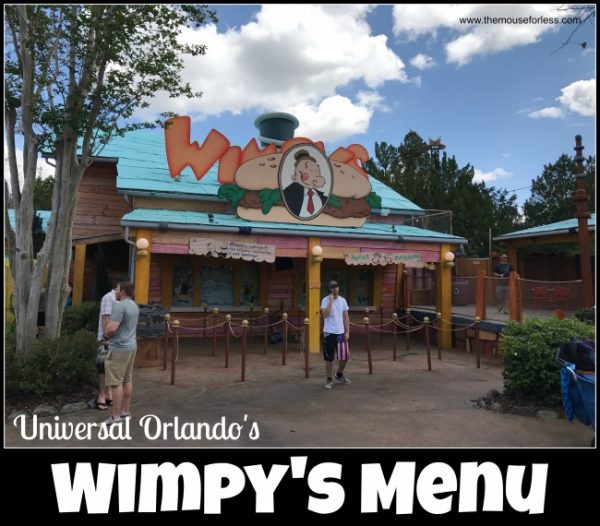 Wimpy's Menu | Universal Orlando Resort