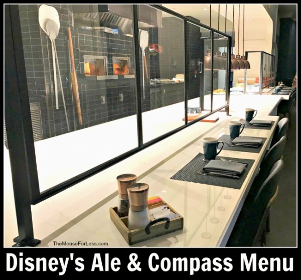 Ale & Compass Restaurant Menu Disney's Yacht Club Resort