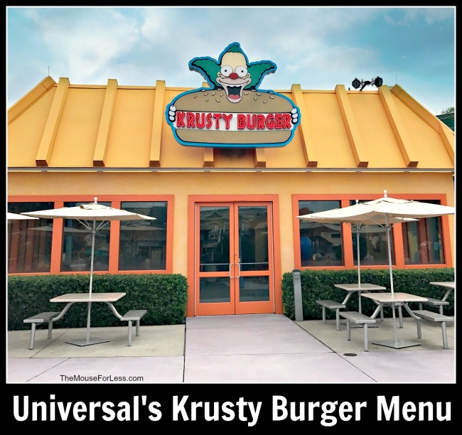 Krusty Burger Menu