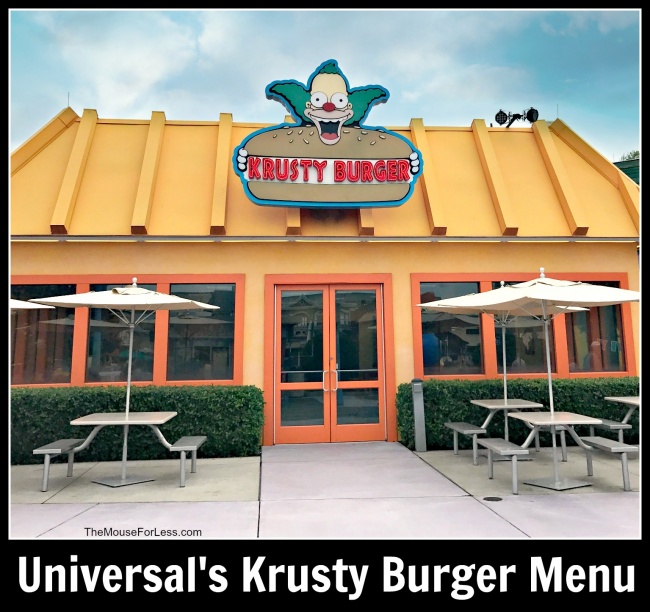 Krusty Burger Menu