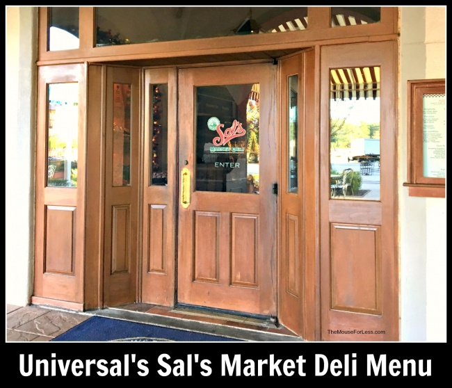 Sal's Market Deli Menu at Universal Orlando