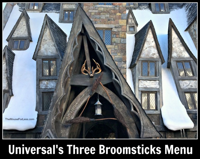 Universal's Three Broomsticks Menu