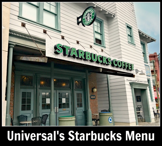 Universal's Starbucks Menu