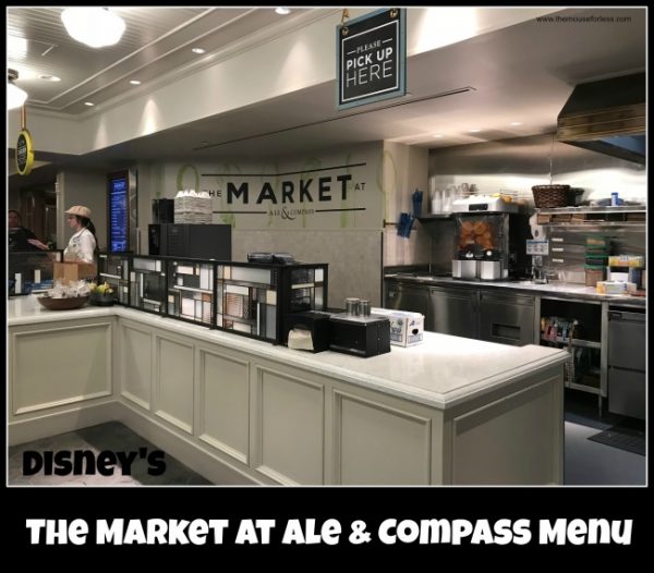 The Market at Ale & Compass Menu Walt Disney World Resort